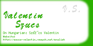 valentin szucs business card